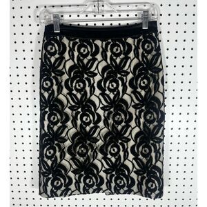 Ann Taylor floral lace skirt size